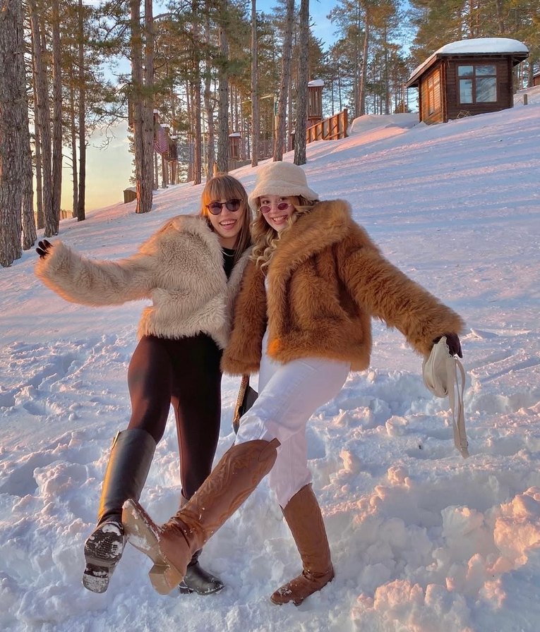 Acı Kahverengi yakalı cepli kürk - Görsel 2