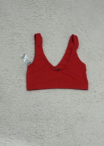 Kadın Mini Kırmızı Streetwear Atlet bluz askılı - Görsel 7