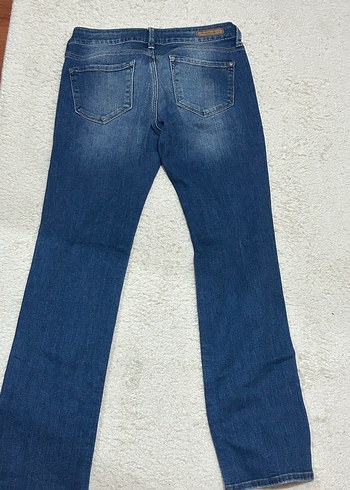 Kadın Dar Kesim mavi Kot düşük bel jean Pantolon - Görsel 3