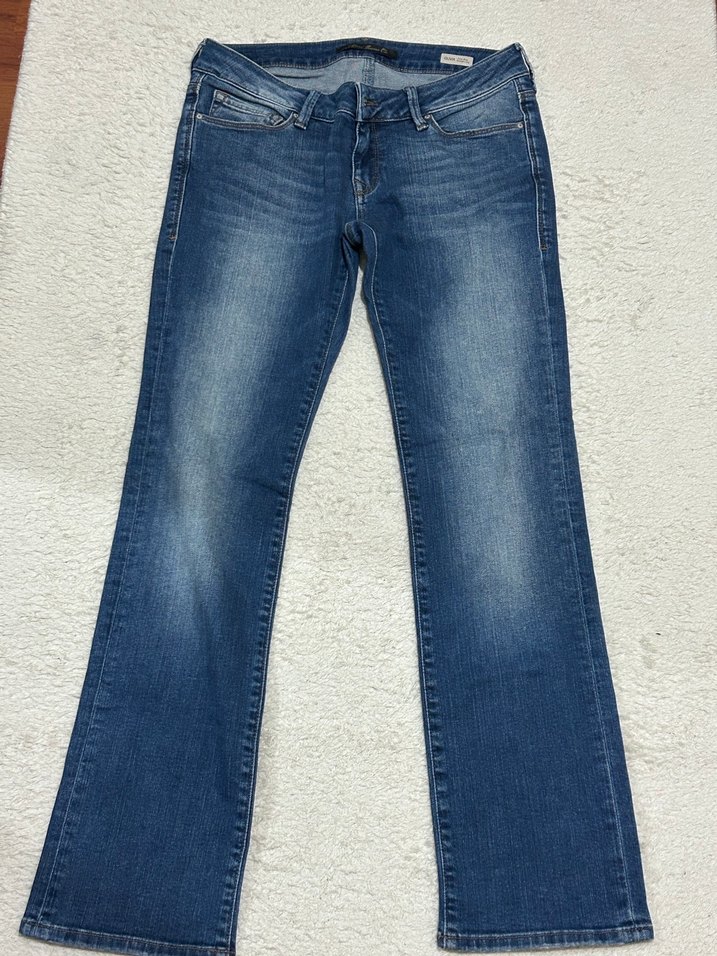 Kadın Dar Kesim mavi Kot düşük bel jean Pantolon - Görsel 2