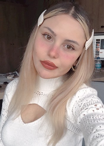 Beyaz Bohem Örgü Yüksek Yakalı takım Kazak - Görsel 4