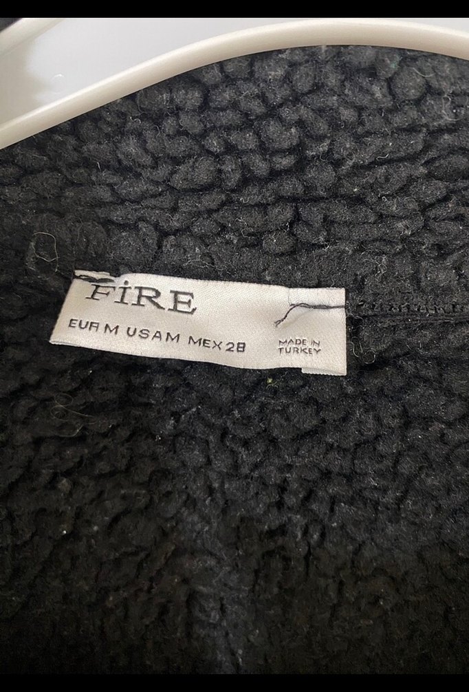 Siyah Deri Kürklü Biker Ceket - Görsel 5