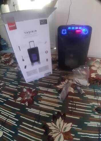 BOOD MARKA 12 VOLT 600WATT MP3 BLUETOOTH KAREOKE SES SİSTEMİ - Görsel 2