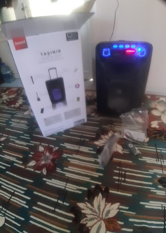 BOOD MARKA 12 VOLT 600WATT MP3 BLUETOOTH KAREOKE SES SİSTEMİ - Görsel 2