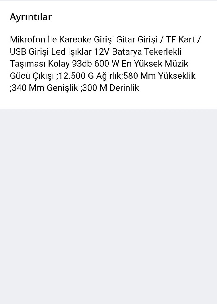 BOOD MARKA 12 VOLT 600WATT MP3 BLUETOOTH KAREOKE SES SİSTEMİ - Görsel 4