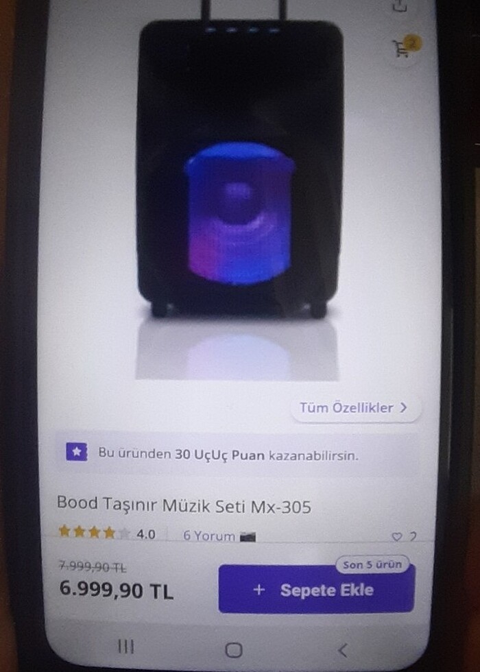 BOOD MARKA 12 VOLT 600WATT MP3 BLUETOOTH KAREOKE SES SİSTEMİ - Görsel 5