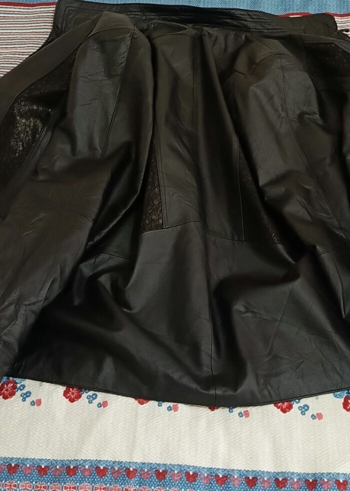 ÇOK ŞIK HAKİKİ DERİ BAYAN KABAN CEKET - Görsel 3