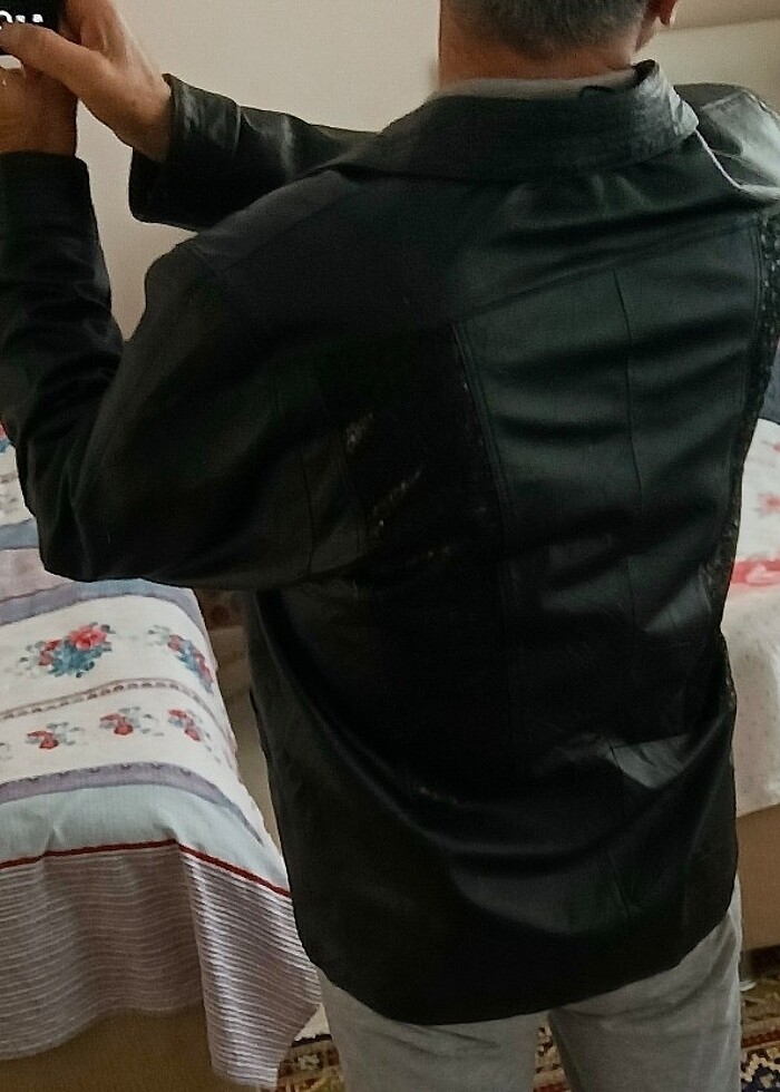 ÇOK ŞIK HAKİKİ DERİ BAYAN KABAN CEKET - Görsel 4