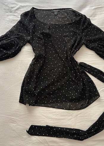 style co puantiyeli astarlı şifon bluz