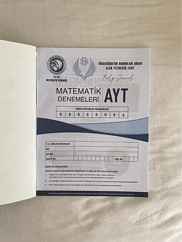  bilgi sarmal ayt matematik branş denemesi