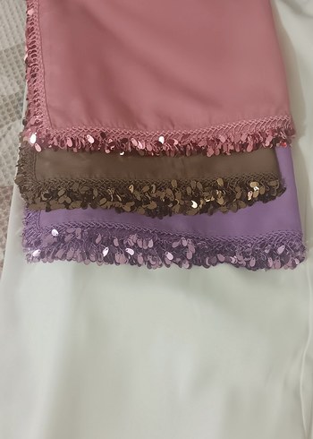 Dantel Detaylı Parlak Renkli Kadın Fuları - Görsel 2