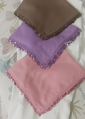 Dantel Detaylı Parlak Renkli Kadın Fuları - Görsel 3