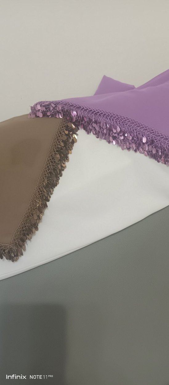 Dantel Detaylı Parlak Renkli Kadın Fuları - Görsel 4