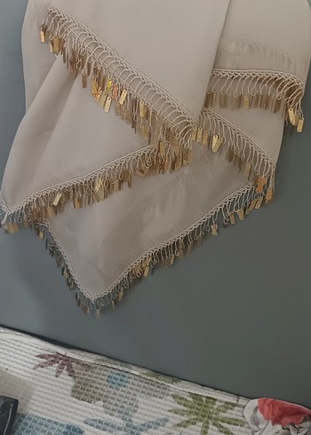 Bej Fırfırlı Bohem Kadın Fuları - Görsel 3