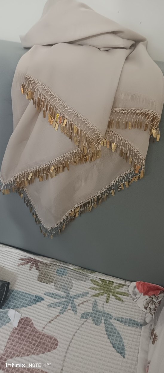 Bej Fırfırlı Bohem Kadın Fuları - Görsel 3