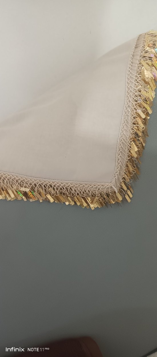 Bej Fırfırlı Bohem Kadın Fuları - Görsel 2