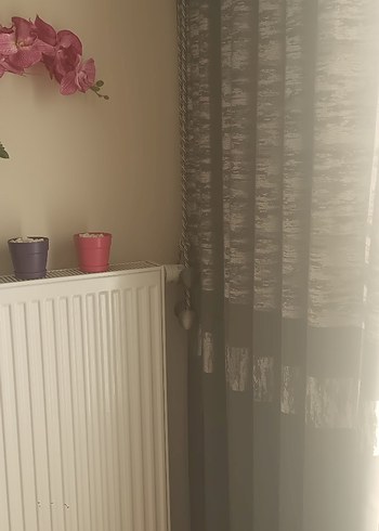 Bej ve Gri Desenli Modern Perde - Görsel 6