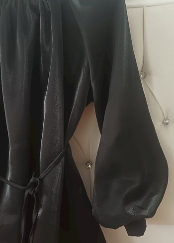 siyah renkte sık parlak kumaş tunuk - Görsel 7