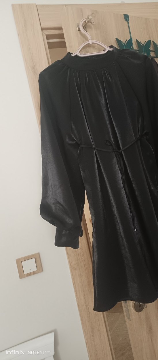 siyah renkte sık parlak kumaş tunuk - Görsel 5