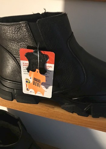Siyah Erkek hakiki deri bot - Görsel 5