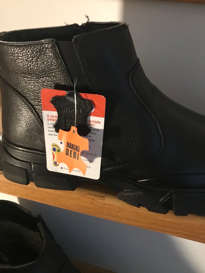 Siyah Erkek hakiki deri bot - Görsel 5