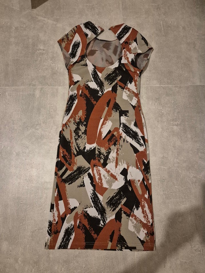 Kadın Kamuflaj Desenli Uzun Elbise - Görsel 4