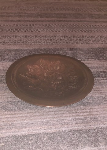 Beden Bakır İşlemeli Parlak Kahverengi Tabak