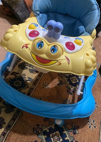 Renkli Mavi Bebek Yürüteci