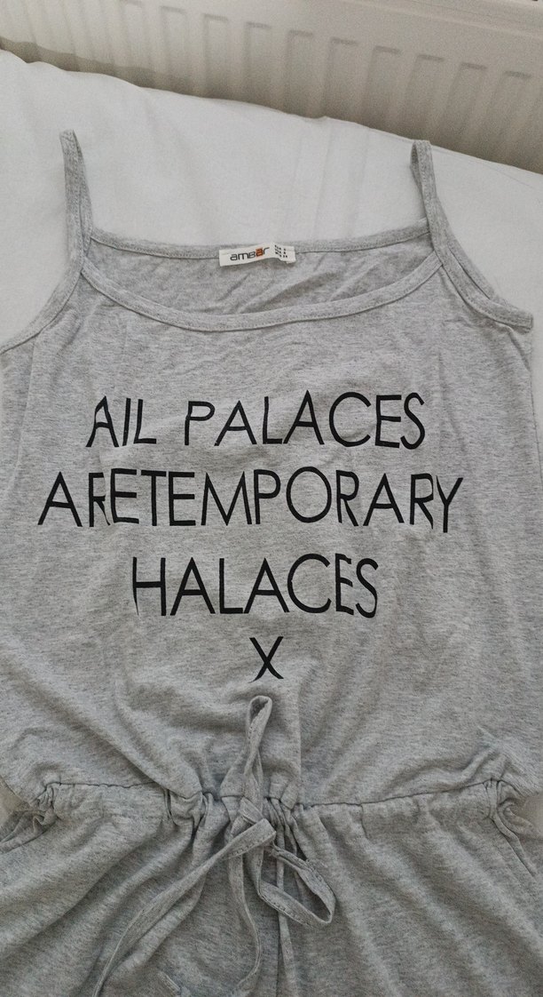 Gri Baskılı Spor Kadın tulum şort lu - Görsel 2