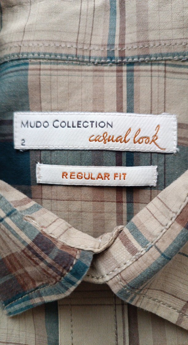 Bej Ekose uzun Kollu Erkek Gömlek - Görsel 3