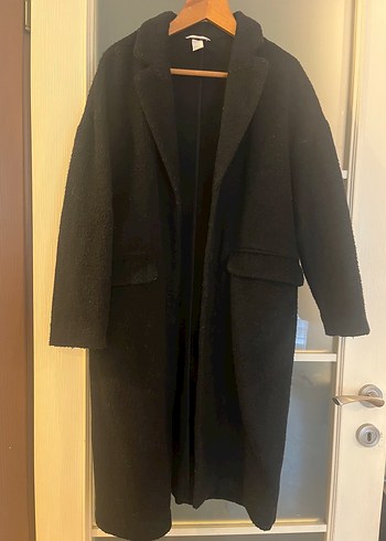 H&M Siyah Uzun Yun Kaban