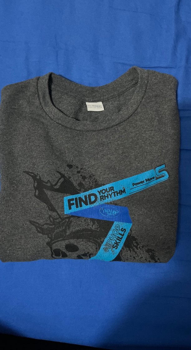 Gri Baskılı Kadın Sweatshirt, Uzun Kollu - Görsel 3