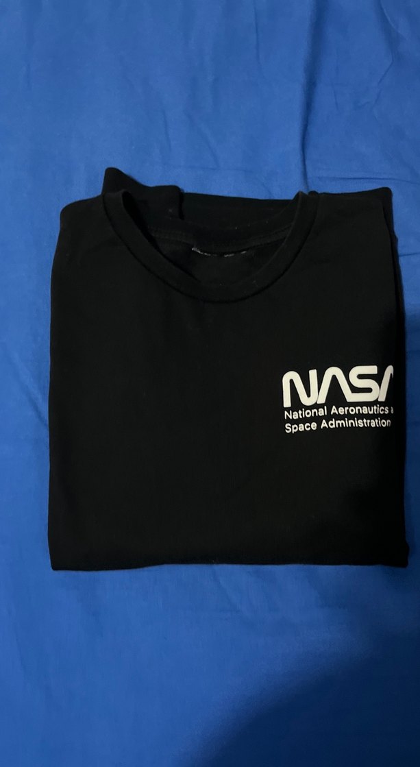 NASA Baskılı Siyah Kadın Sweatshirt - Görsel 3