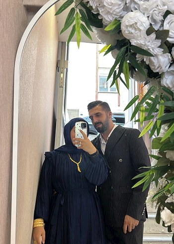 Drapeli Siyah Uzun Kollu Gotik Elbise - Görsel 2