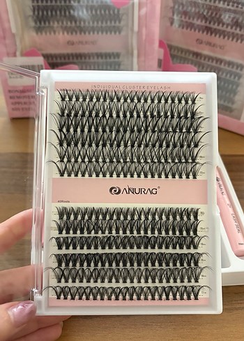 Pastel Pembe Takma Kirpik Seti ve Yapıştırıcı - Görsel 5