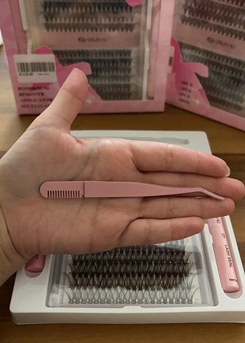 Pembe Anura Takma Kirpik Seti - Görsel 5