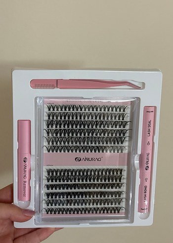 Pembe Anura Takma Kirpik Seti - Görsel 2