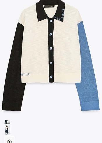 Kontrast dokuma ceket zara - Görsel 5