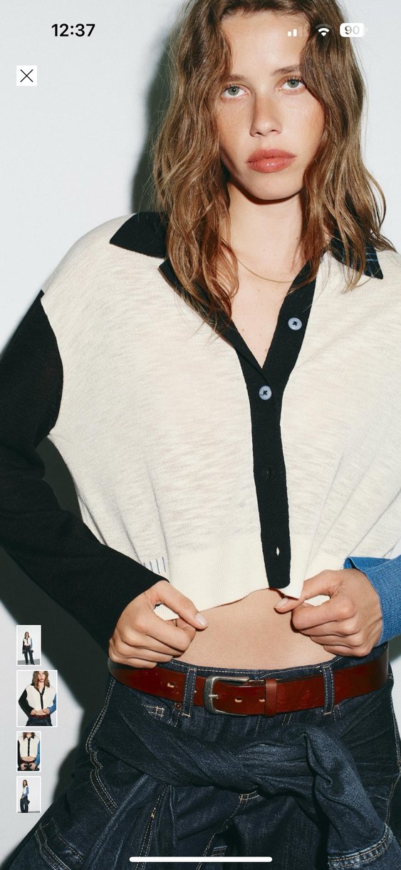 Kontrast dokuma ceket zara - Görsel 2