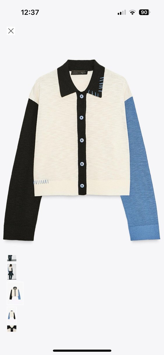 Kontrast dokuma ceket zara - Görsel 5