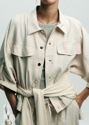 Zara bej ceket - Görsel 3