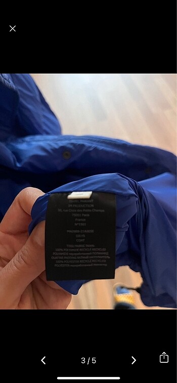 s Beden mavi Renk Isabel Marant bomber mont
