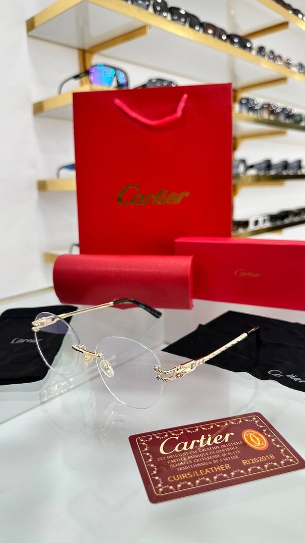 Cartier Unisex  Gözlük optik için uygundur - Görsel 2