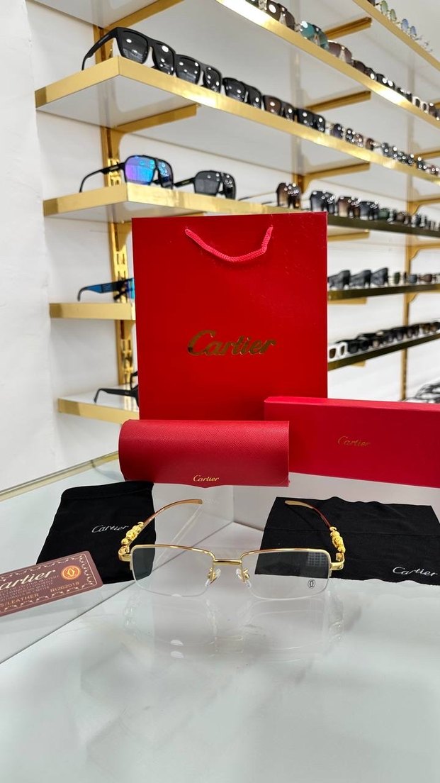 Cartierunisex güneş   Gözlüğü optik için uygundur - Görsel 2