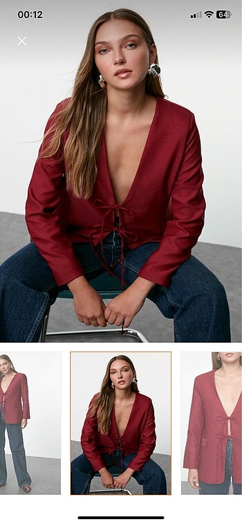 m Beden bordo Renk Blazer Ceket
