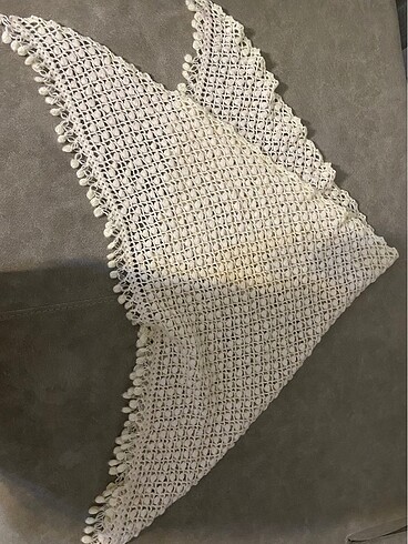 Çeyizlik el örmesi atkı - Görsel 2