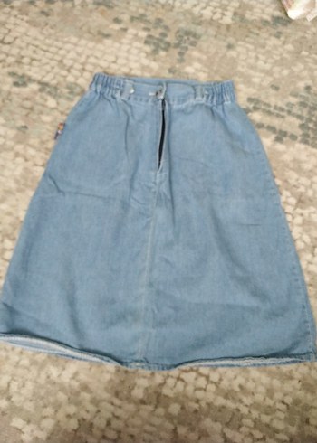 Diğer Mavi Nakışlı Kız Çocuk Denim Etek 9-10 yaş