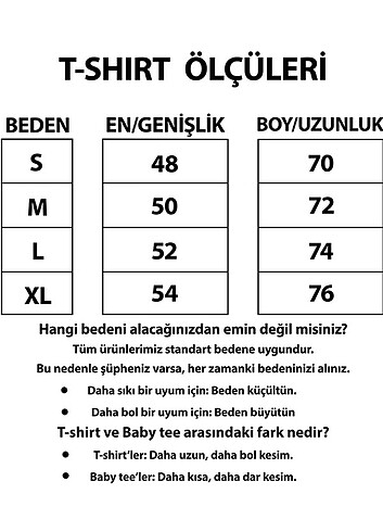 m Beden TSHİRT