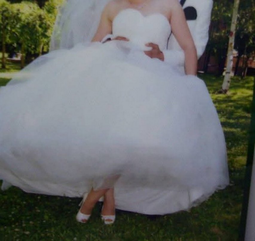 Pembe Straplez Prenses Gelinlik - Görsel 2