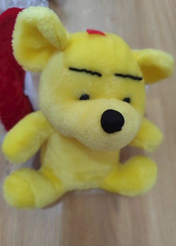 Beden Kırmızı Puantiyeli Beyaz Peluş Oyuncak